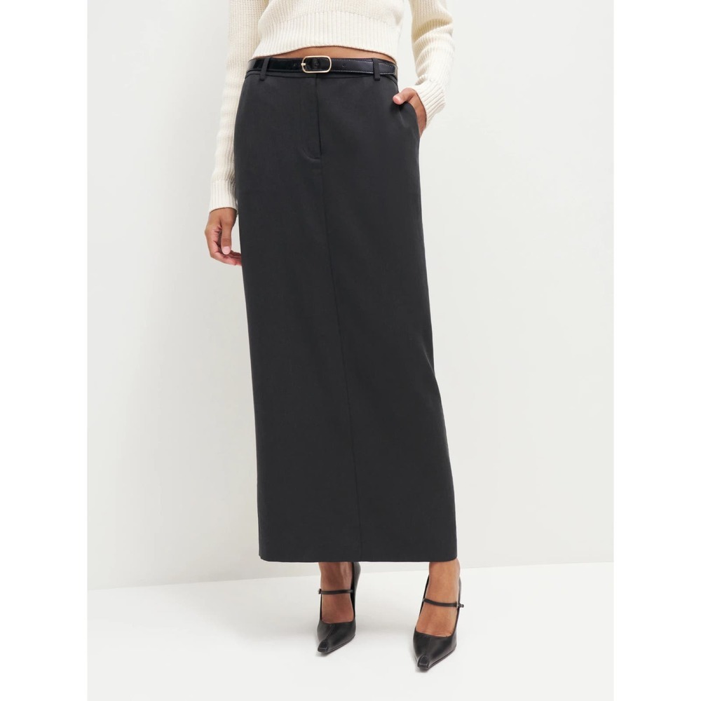 Reformation Black Maxi Skirt